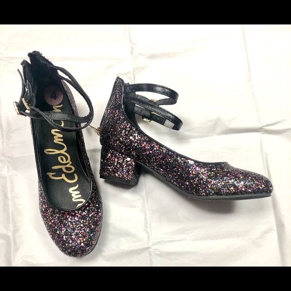 SAM EDELMAN junior/young girls allover sparkle dress shoes 2in heel size4 NWT👠 - Picture 5 of 6